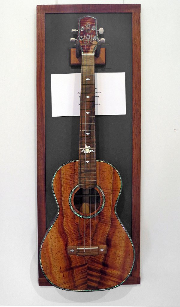Koa baritone ukulele by Crist Pung